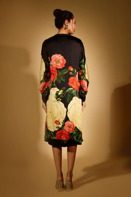 ISADAA BY ROTNA DUTT Digital Printed Floral Shirt Dress 