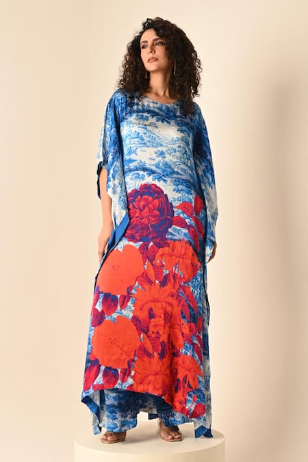 ISADAA BY ROTNA DUTT Digital Printed Kaftan & Pant Set 