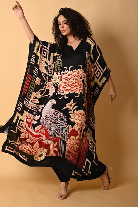 ISADAA BY ROTNA DUTT Digital Print Kaftan & Pant Set 