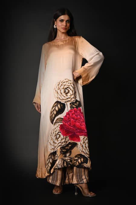 ISADAA BY ROTNA DUTT Digital Floral Print Kurta & Pant Set 