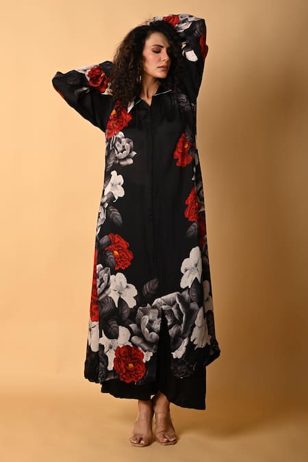 ISADAA BY ROTNA DUTT Digital Floral Printed Kurta & Palazzo Set