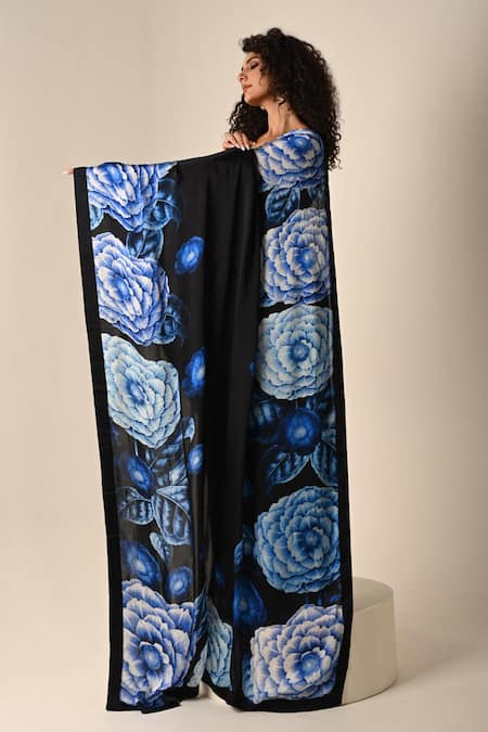 ISADAA BY ROTNA DUTT Digital Printed Saree With Satin Border