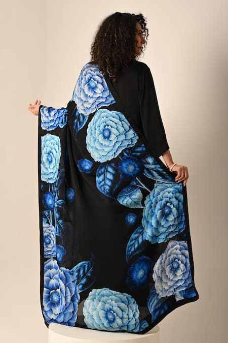 ISADAA BY ROTNA DUTT Digital Printed Floral Satin Organza Dupatta 