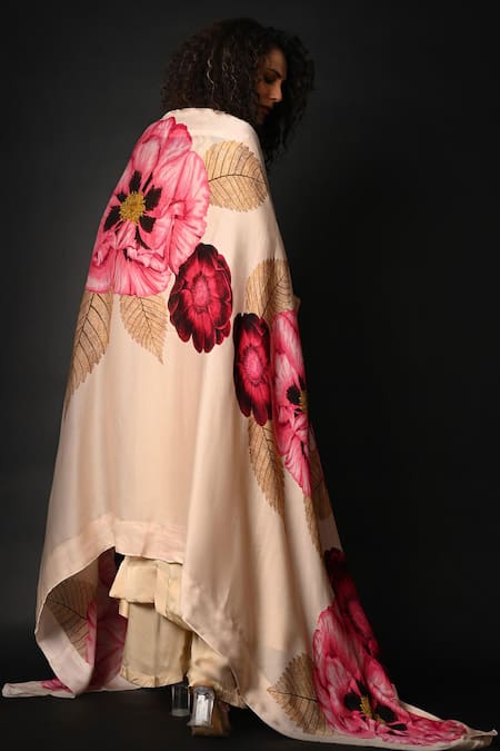 ISADAA BY ROTNA DUTT Digital Printed Satin Organza Dupatta 