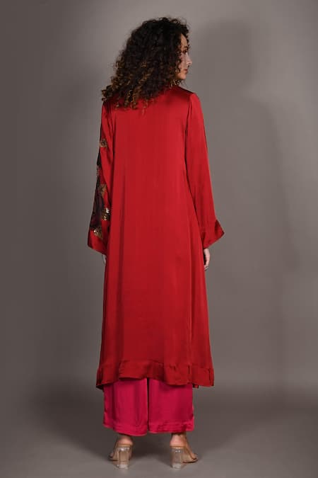 ISADAA BY ROTNA DUTT Sequins & Beads Hand Embroidered Kurta Set 