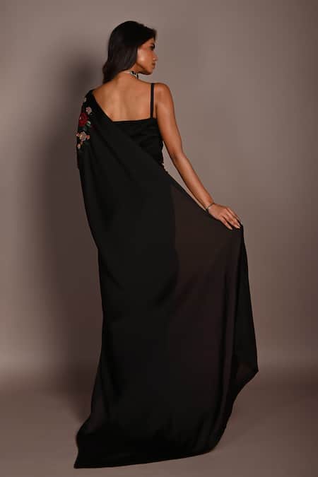 ISADAA BY ROTNA DUTT Sequins & Zardosi Hand Embroidered Saree 