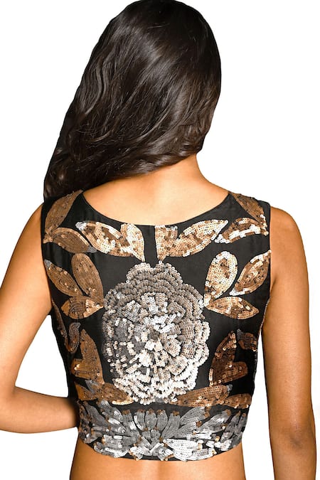 ISADAA BY ROTNA DUTT Sequins Hand Embroidered Saree & Blouse 