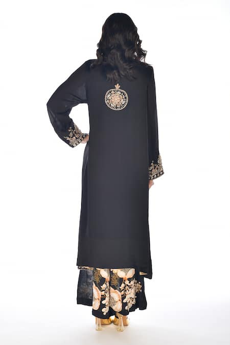 ISADAA BY ROTNA DUTT Zardosi Embroidered Jacket With Top & Pant 