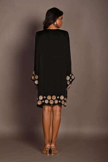 ISADAA BY ROTNA DUTT Embroidered Floral & Coin Dress 