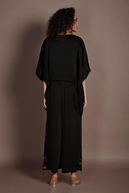 ISADAA BY ROTNA DUTT Kaftan Top & Floral Sequins Pant Set 