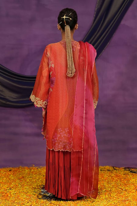 Jyoti Bansal Printed Kurta Sharara Set 