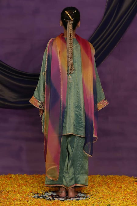 Jyoti Bansal Tilla Dori & Mirror Work Kurta Salwar Set 