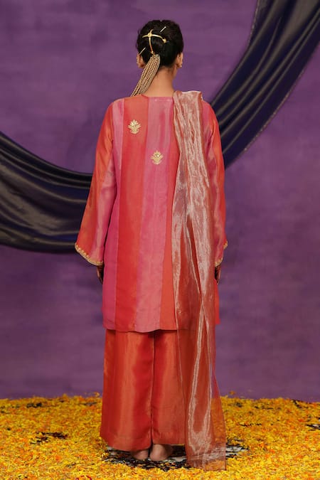 Jyoti Bansal Tilla Dori & Mirror Embroidered Kurta Set 