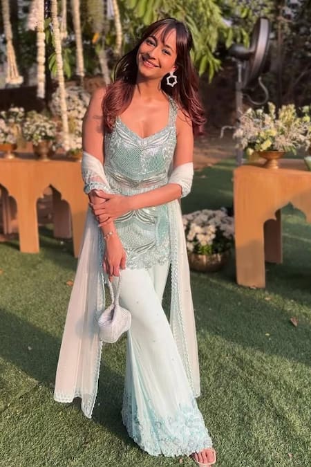 Richa Jaisinghani Label Ariel Embroidered Kurta Sharara Set 