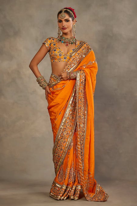 The Royaleum Ishmira Embroidered Saree & Blouse Set 