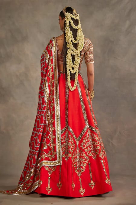 The Royaleum Lalima Embroidered Silk Lehenga Set 