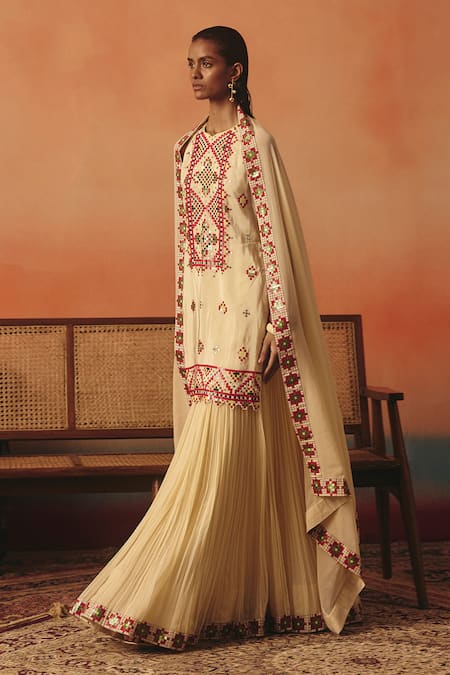 Pooja Rajgarhia Gupta Jharokha Ikat Kurti Lehenga Set 