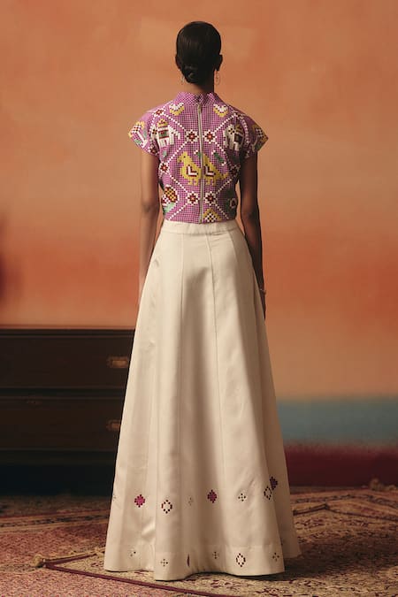 Pooja Rajgarhia Gupta Hansini Ikat Top & Skirt Set 