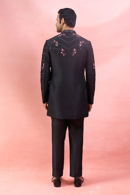 Arihant Rai Sinha Mirror & Thread Embroidered Bandhgala Set 