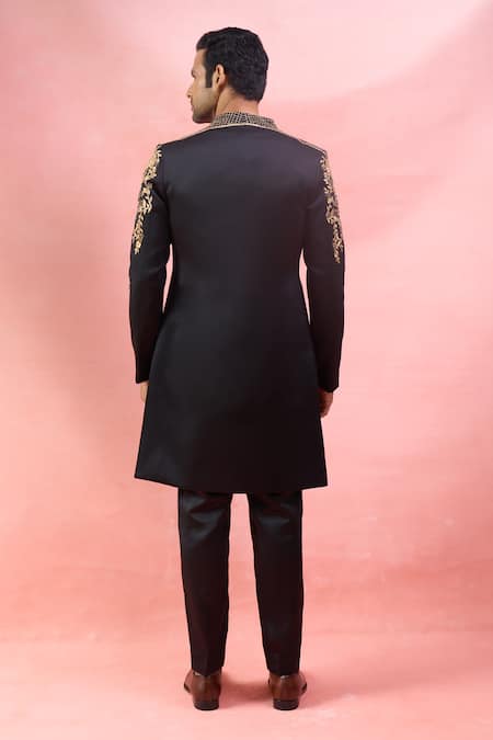 Arihant Rai Sinha Zari Embroidered Achkan Jacket & Kurta Set 