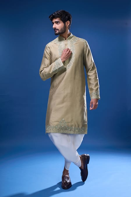 Arihant Rai Sinha Floral & Mirror Work Kurta Pant Set 