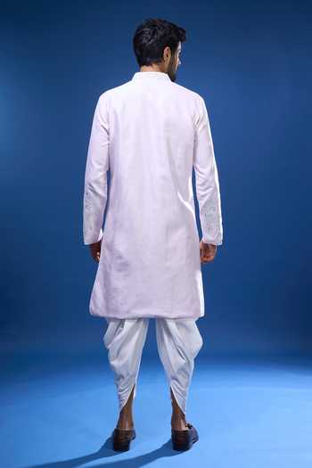Shop Arihant Rai Sinha Pink Silk Embroidery, Mirrors Floral And Work Kurta Set at Aza Fashions Shop_Arihant Rai Sinha_Pink Silk Embroidery, Mirrors Floral And Work Kurta Set _at_Aza_Fashions