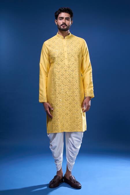 Buy Arihant Rai Sinha Yellow Silk Mirrors, Embroidery Work Kurta Patiala Pant Set Online at Aza Fashions Buy_Arihant Rai Sinha_Yellow Silk Mirrors, Embroidery Work Kurta Patiala Pant Set _Online_at_Aza_Fashions