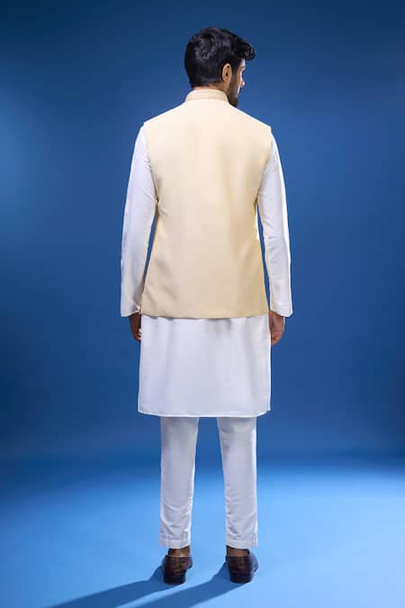 Arihant Rai Sinha Garden Embroidered Bundi & Kurta Set