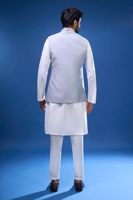 Arihant Rai Sinha Bloom Embroidered Bundi & Kurta Set 