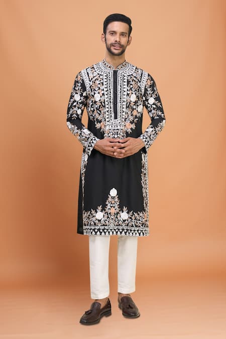 Arihant Rai Sinha Floral Embroidered Kurta Set