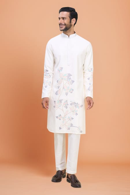 Arihant Rai Sinha Floral Embroidered Kurta Set 