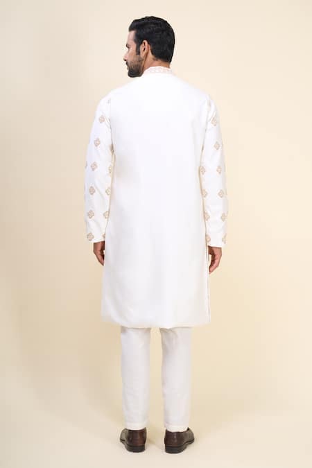 Arihant Rai Sinha Mirror & Floral Embroidered Kurta Set