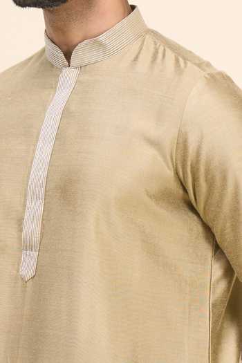 Buy Arihant Rai Sinha Off White Silk Embroidery Kurta Pant Set Online at Aza Fashions Buy_Arihant Rai Sinha_Off White Silk Embroidery Kurta Pant Set _Online_at_Aza_Fashions