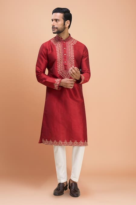 Arihant Rai Sinha Placement Embroidered Kurta Pant Set 