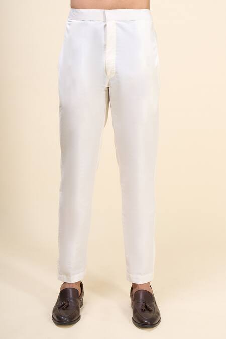 Arihant Rai Sinha Blue Silk Embroidery Placement Kurta Pant Set Online at Aza Fashions Arihant Rai Sinha_Blue Silk Embroidery Placement Kurta Pant Set _Online_at_Aza_Fashions