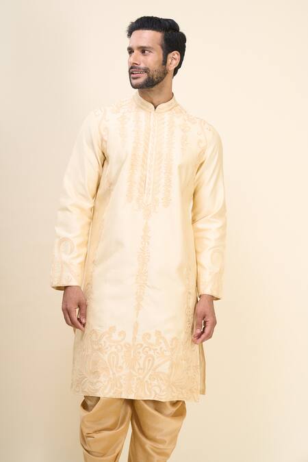 Shop Arihant Rai Sinha Fuchsia Silk Embroidery Paisley Kurta Patiala Pant Set Online at Aza Fashions Shop_Arihant Rai Sinha_Fuchsia Silk Embroidery Paisley Kurta Patiala Pant Set _Online_at_Aza_Fashions