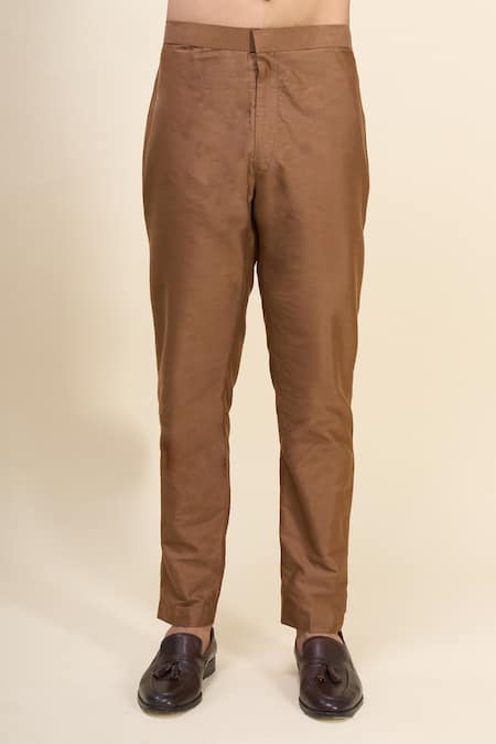 Arihant Rai Sinha_Black Silk Embroidery Floral Bundi Kurta Set _at_Aza_Fashions