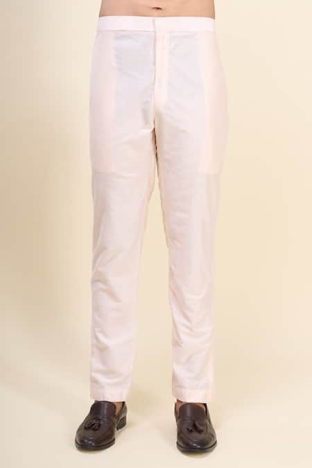 Buy_Arihant Rai Sinha_Peach Silk Embroidery, Mirrors Floral And Work Bundi Kurta Set _Online_at_Aza_Fashions