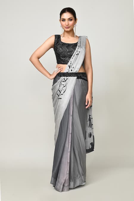 Sayisha Draped Saree With Blouse 