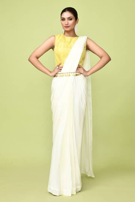 Sayisha Pre-Draped Saree With Woven Blouse 