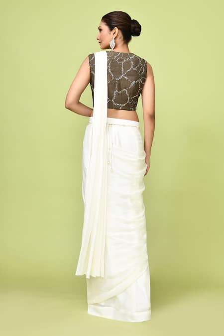 Sayisha Pre-Draped Saree With Embroidered Blouse 