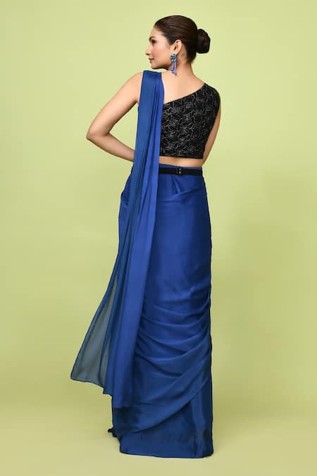 Sayisha Pre-Draped Saree With One Shoulder Blouse 