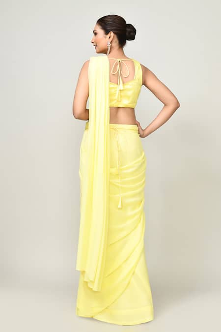 Sayisha Pre-Draped Saree With Embellished Blouse 