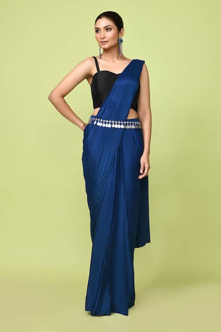 Sayisha Pre-Draped Saree With Sweetheart Neck Blouse 