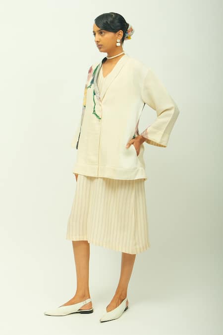 OFRIDA Dalia Dobby Striped Dress 