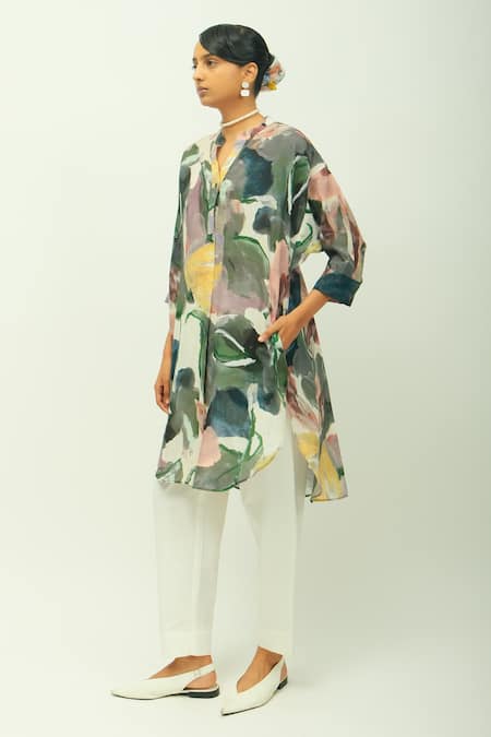 OFRIDA Popiln White Cotton Pant 