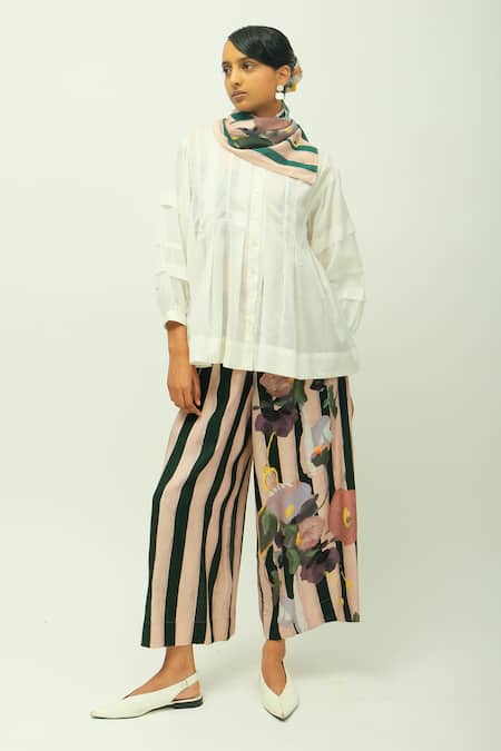 OFRIDA Boheme Dotted Dobby Paneled Top 