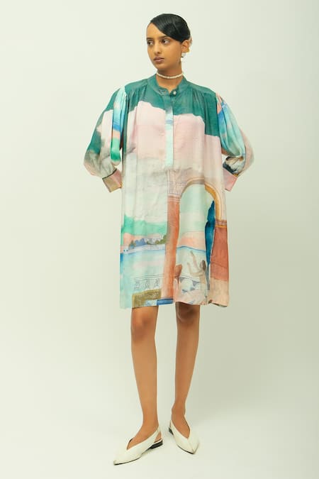 OFRIDA Sonnet Printed Bemberg Muslin Dress 
