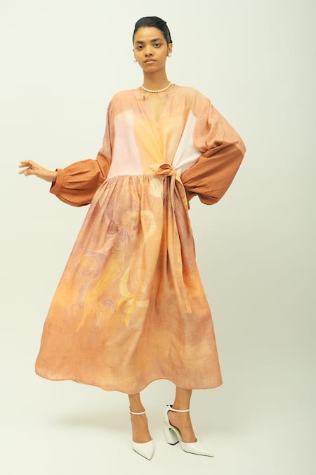 OFRIDA Daydream Printed Wrap Dress  