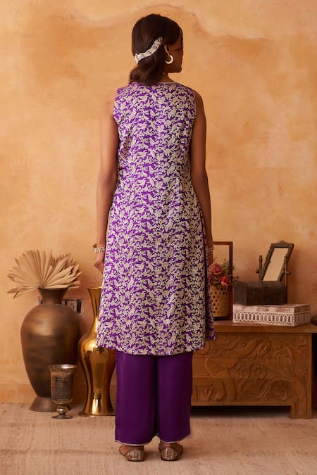 Neitri Mrinal Brocade & Silk Georgette Kurta Set 